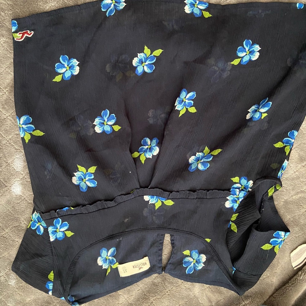 See through flower shirt